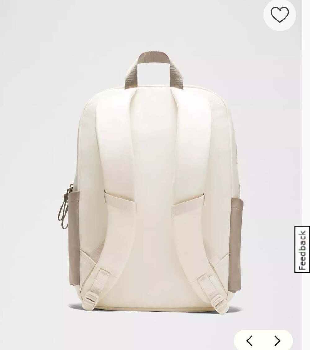 Lululemon New Crew Backpack in Warm Ash Grey/Light Ivory/Sheer Oak - Picture 3 of 8
